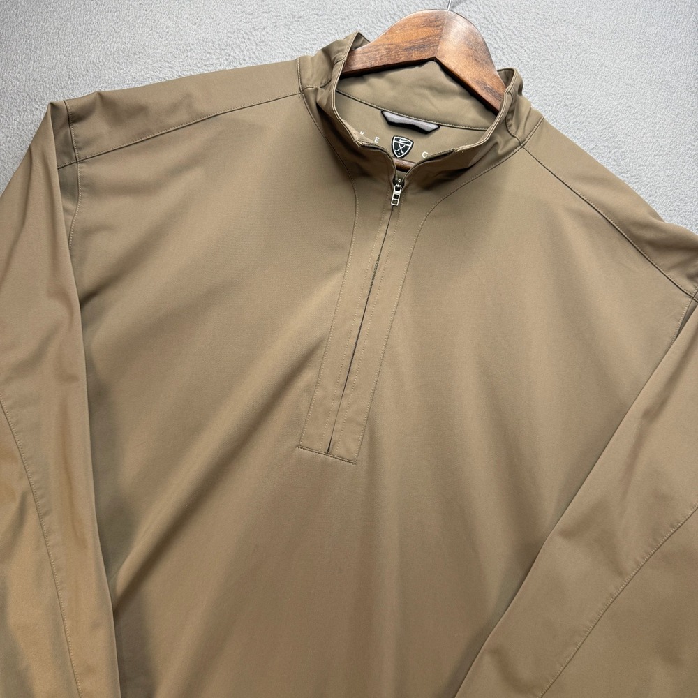 Nike Golf Quarter Zip Pullover Mens XL Brown NikeFIT DRY Windshirt Jacket